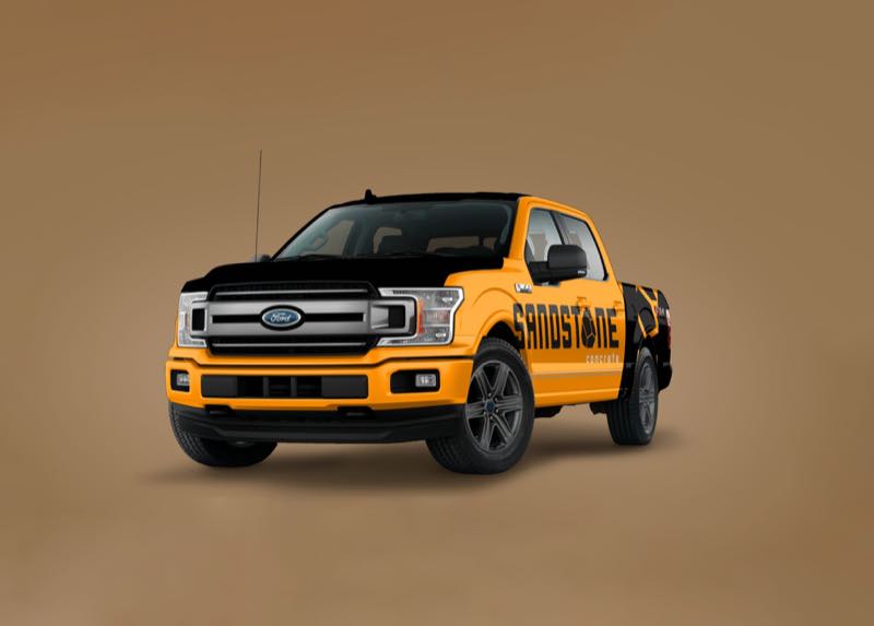 Sandstone branded fleet truck